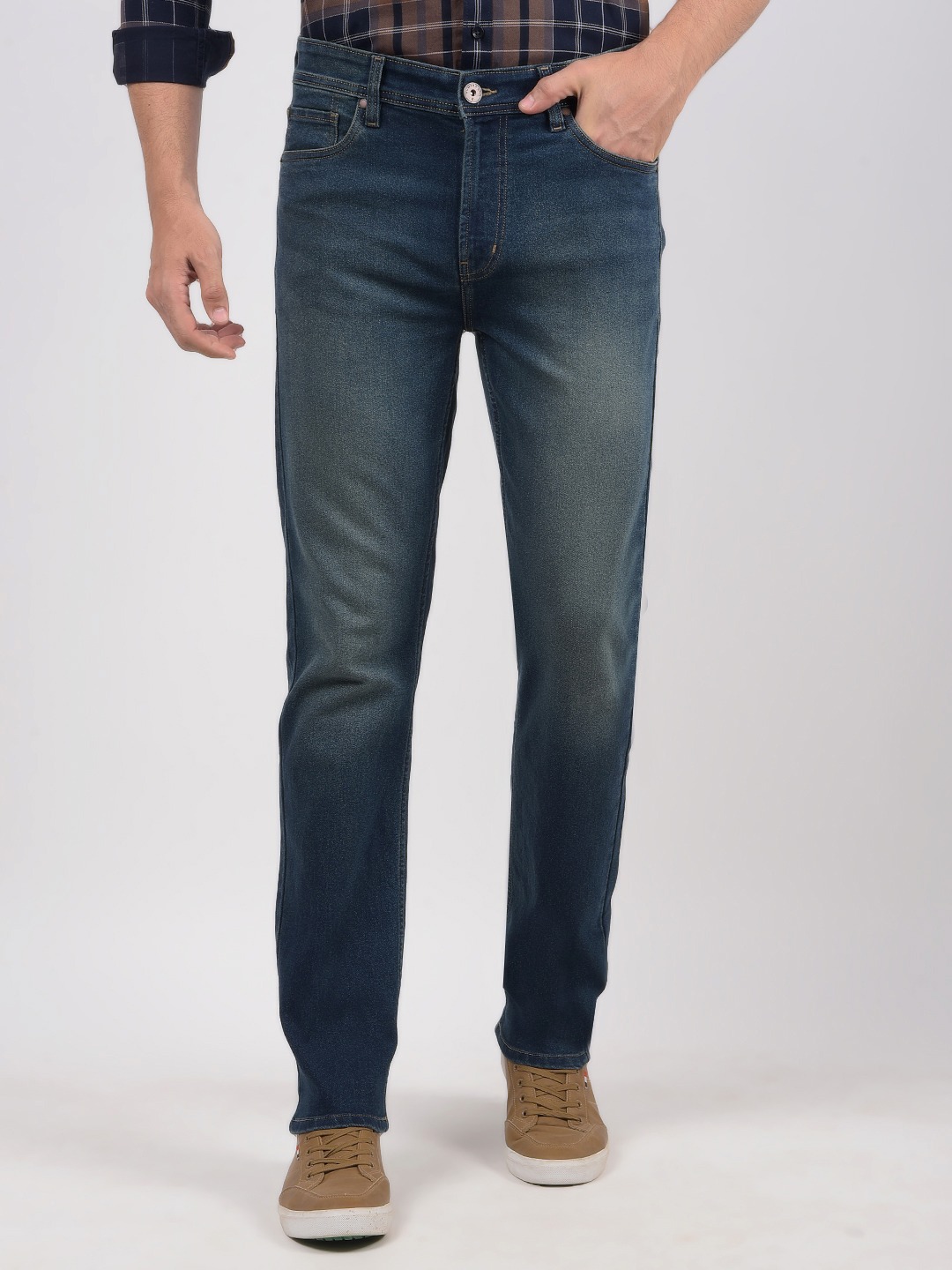 Numero Uno Men Solid Dark Blue Jeans